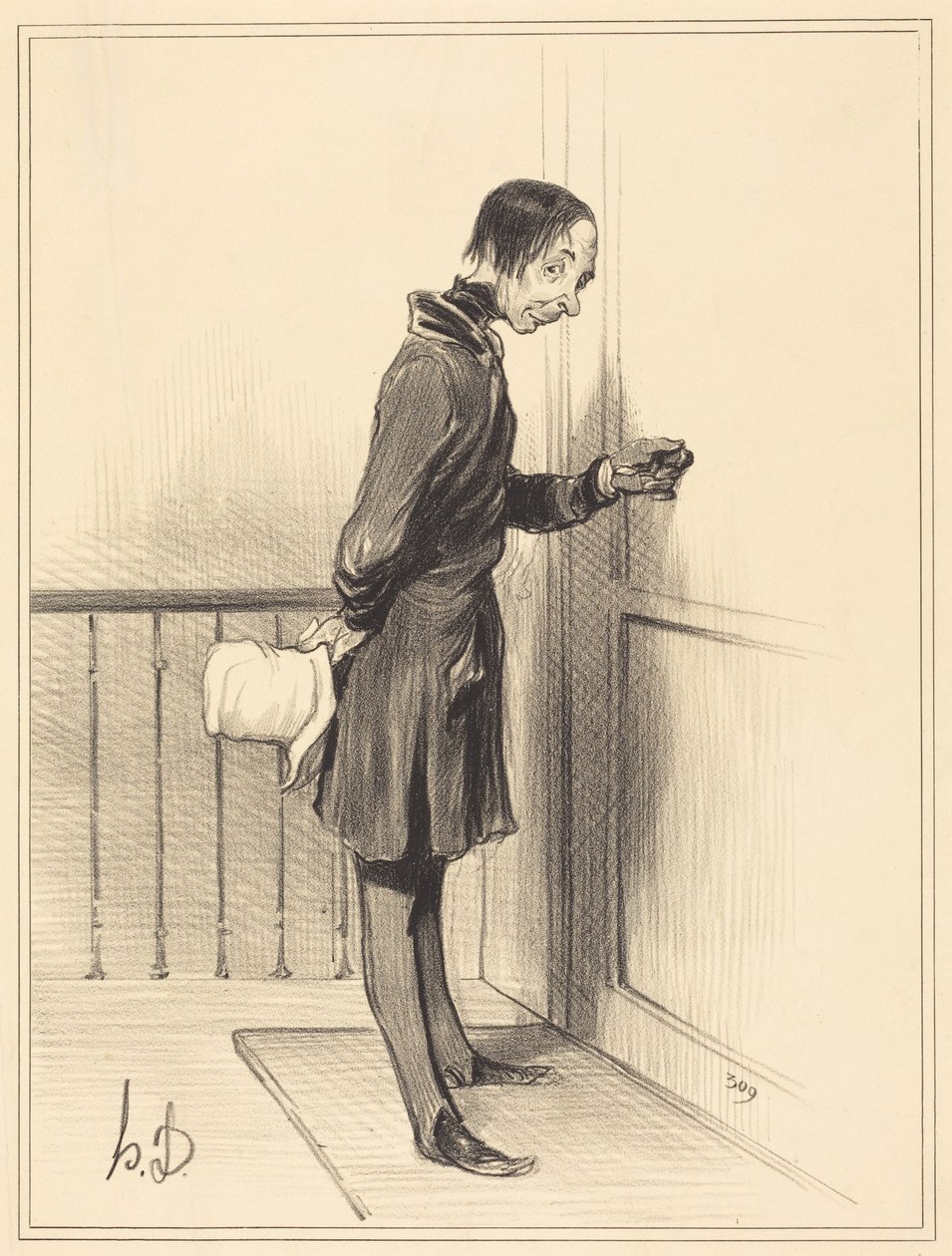 De bedelaar thuis door Honoré Daumier