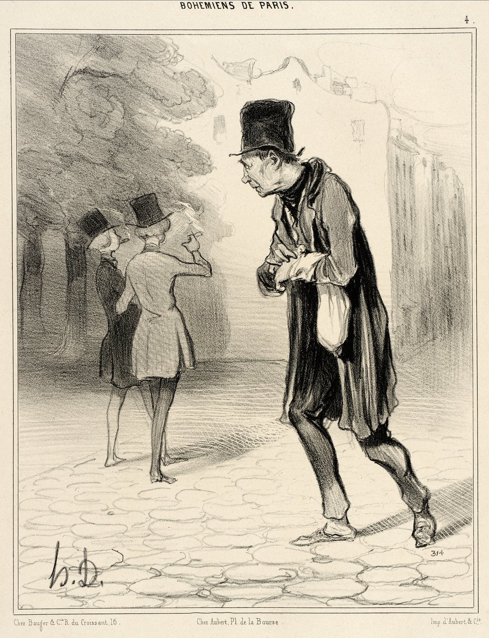 De verzamelaar van sigarenpeuken door Honoré Daumier