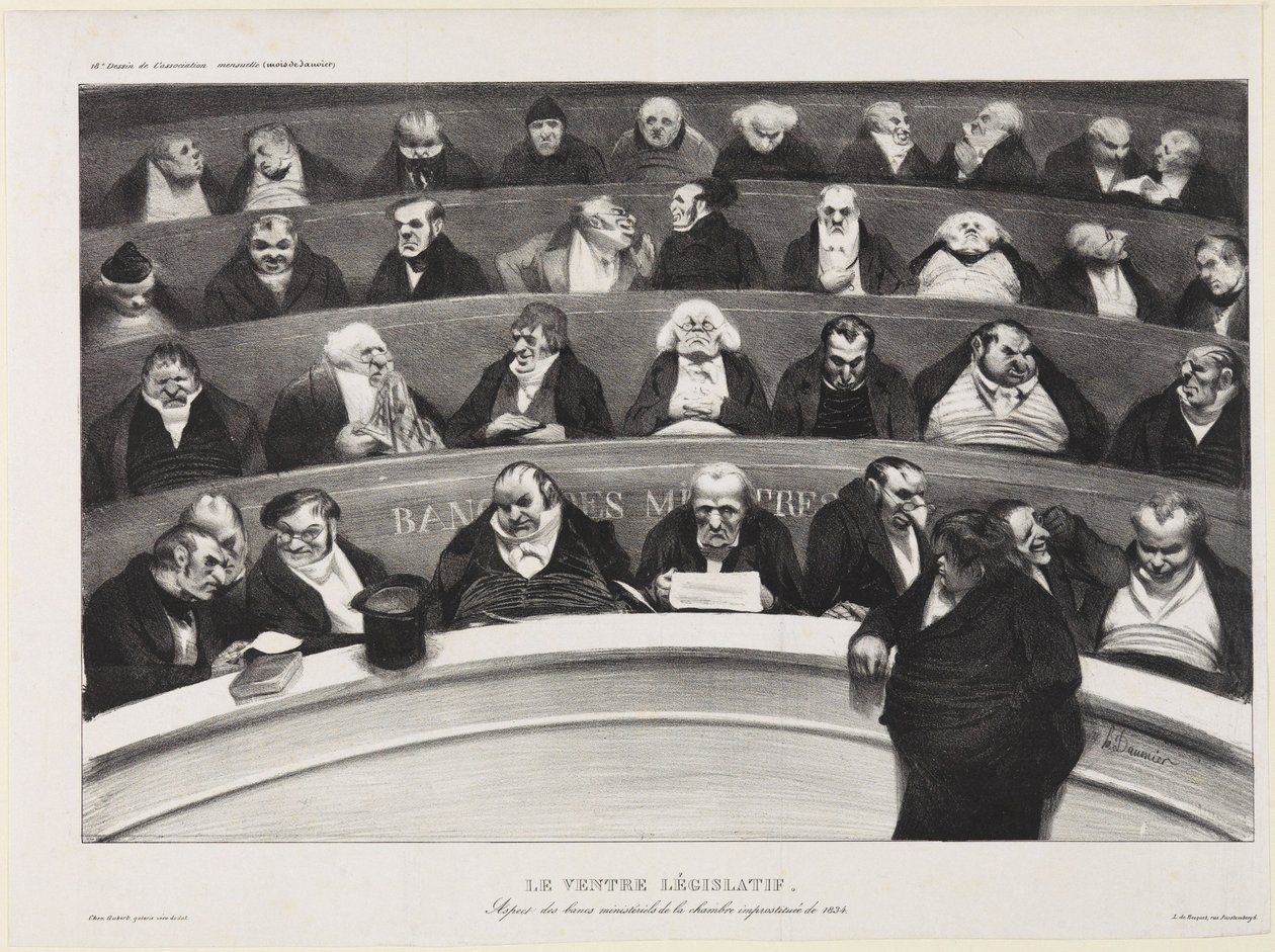 De wetgevende buik door Honoré Daumier
