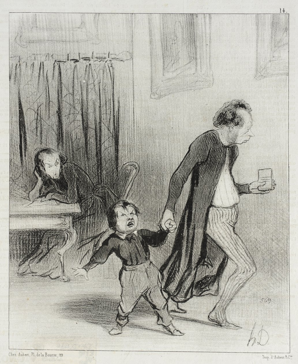De blauwkousen (prentenserie) door Honoré Daumier