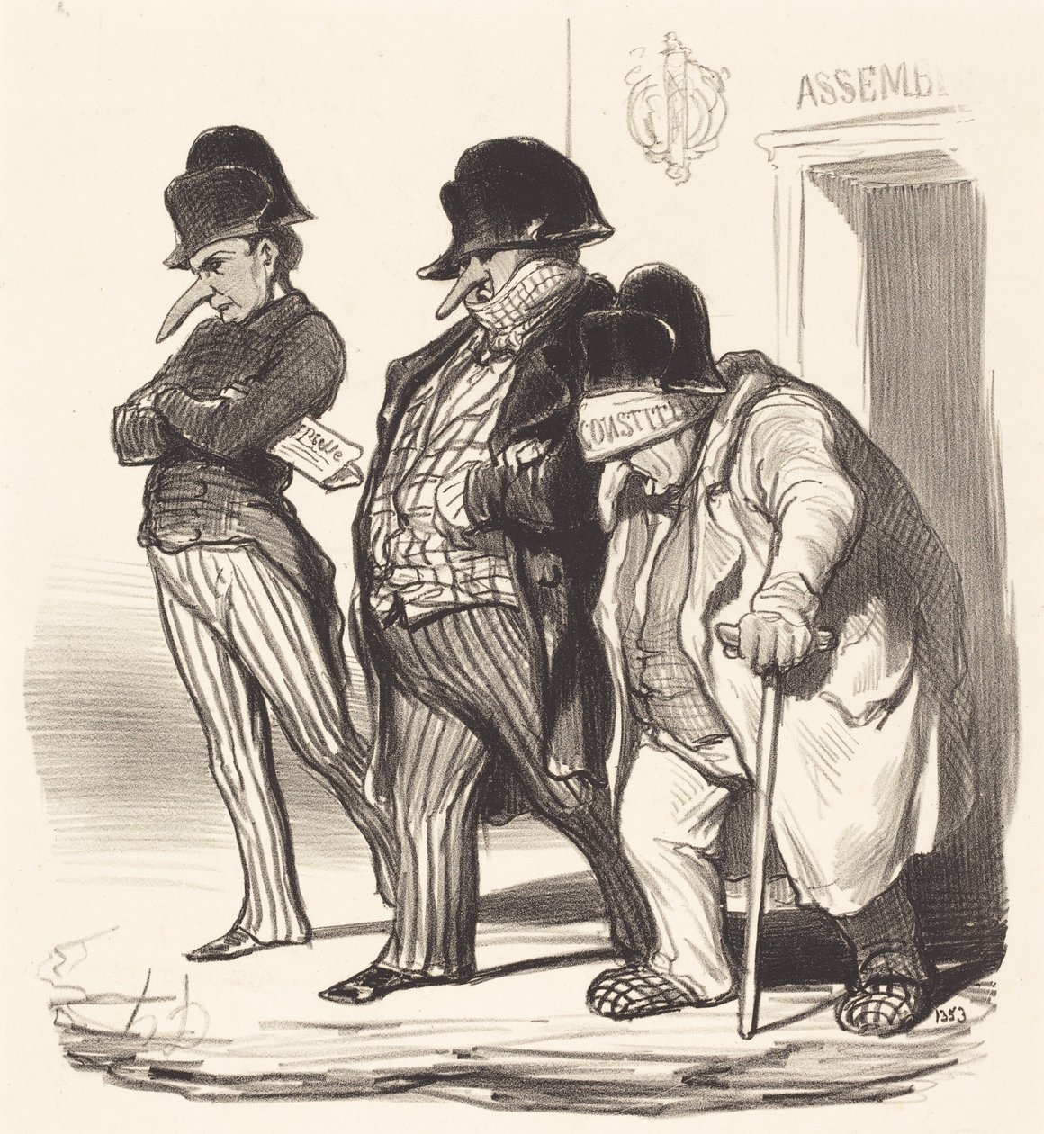 De napoleontische kranten verlaten de Nationale Vergadering... door Honoré Daumier