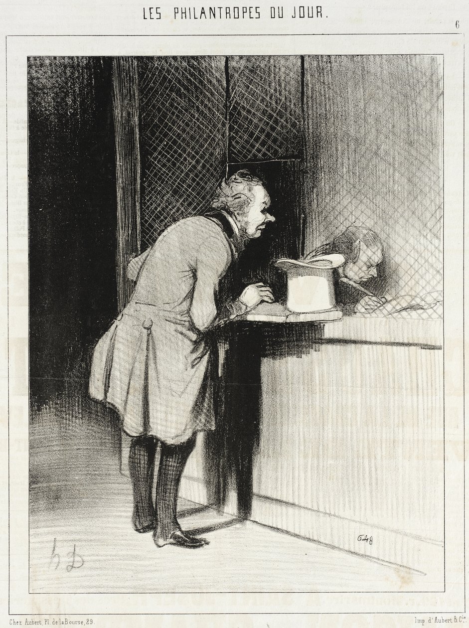 De filantropen van de dag, prentenreeks door Honoré Daumier
