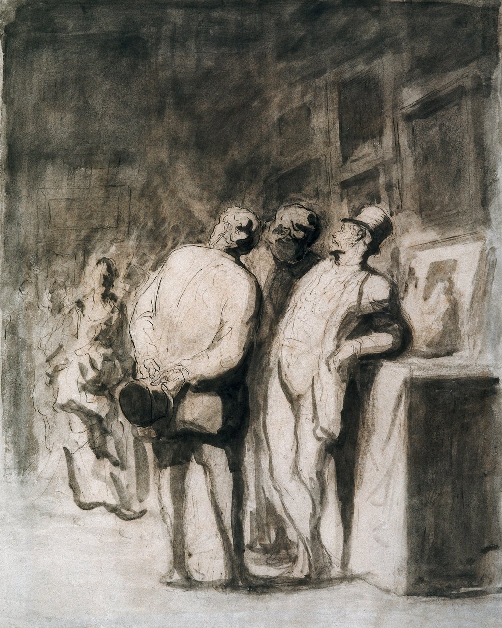 De drie kenners door Honoré Daumier