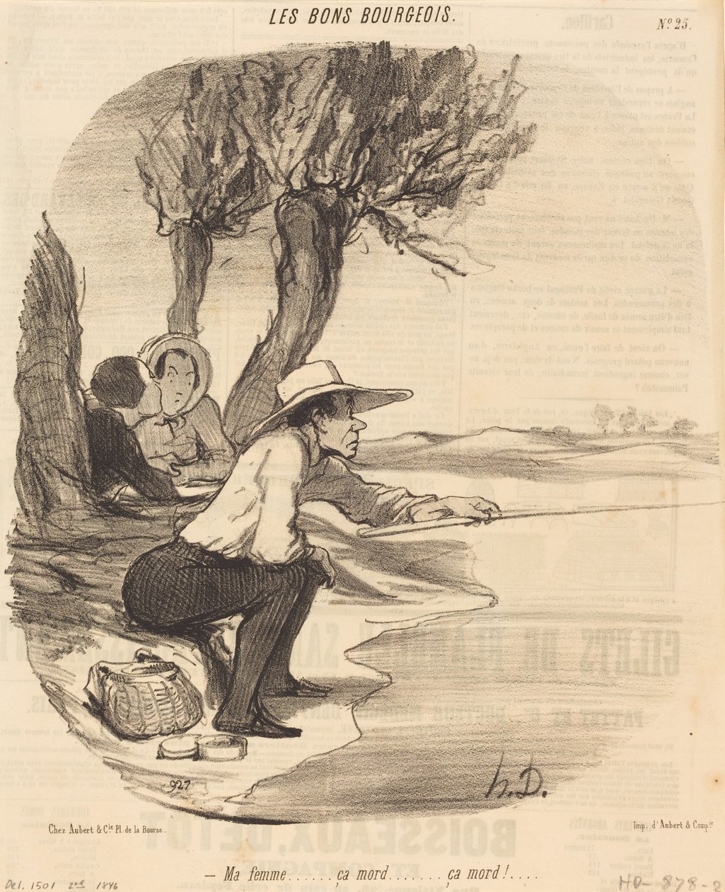 Mijn vrouw... dat bijt... dat bijt! door Honoré Daumier