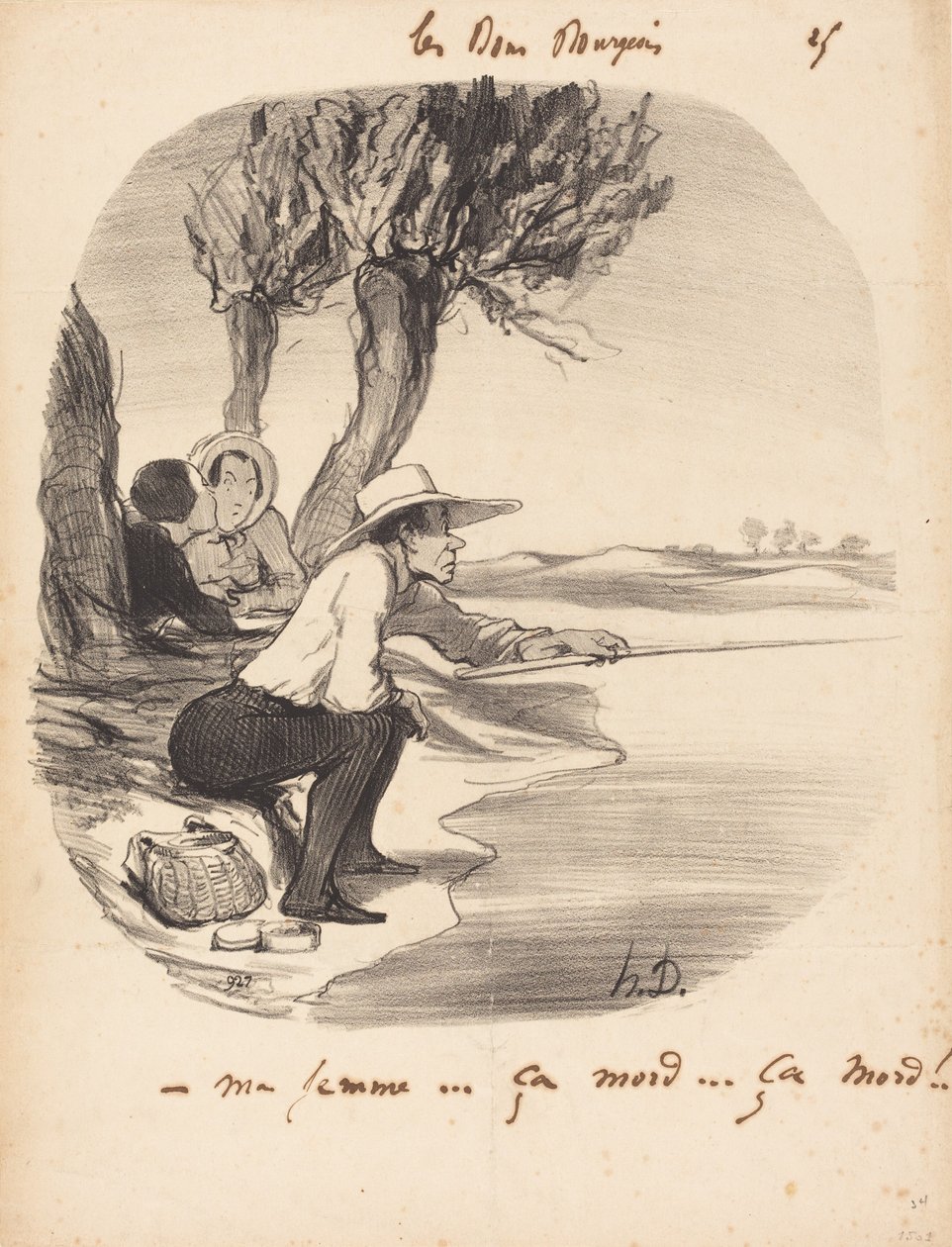 Mijn vrouw... dat bijt... dat bijt! door Honoré Daumier