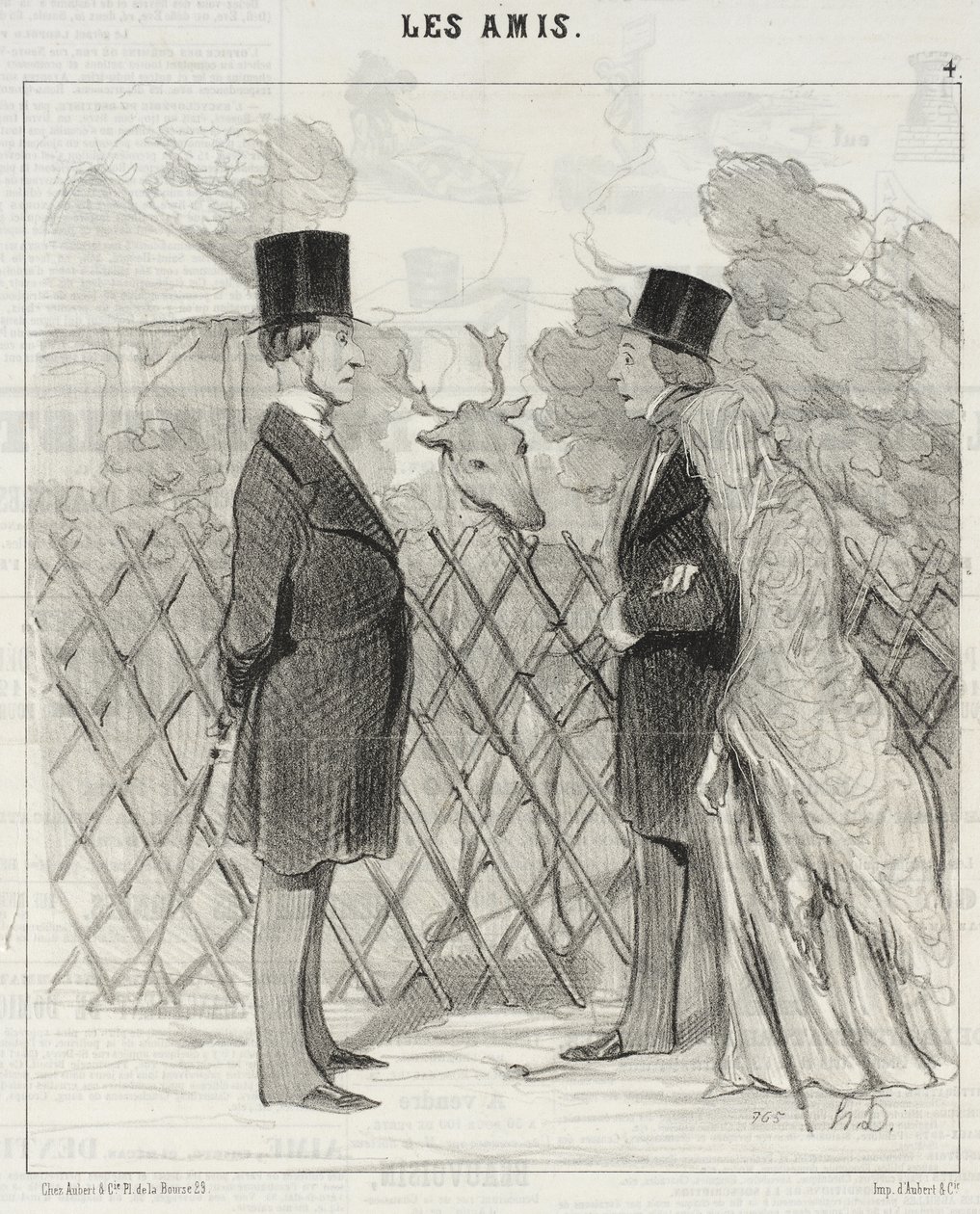 Mevrouw Cabassol maakt een wandeling... door Honoré Daumier