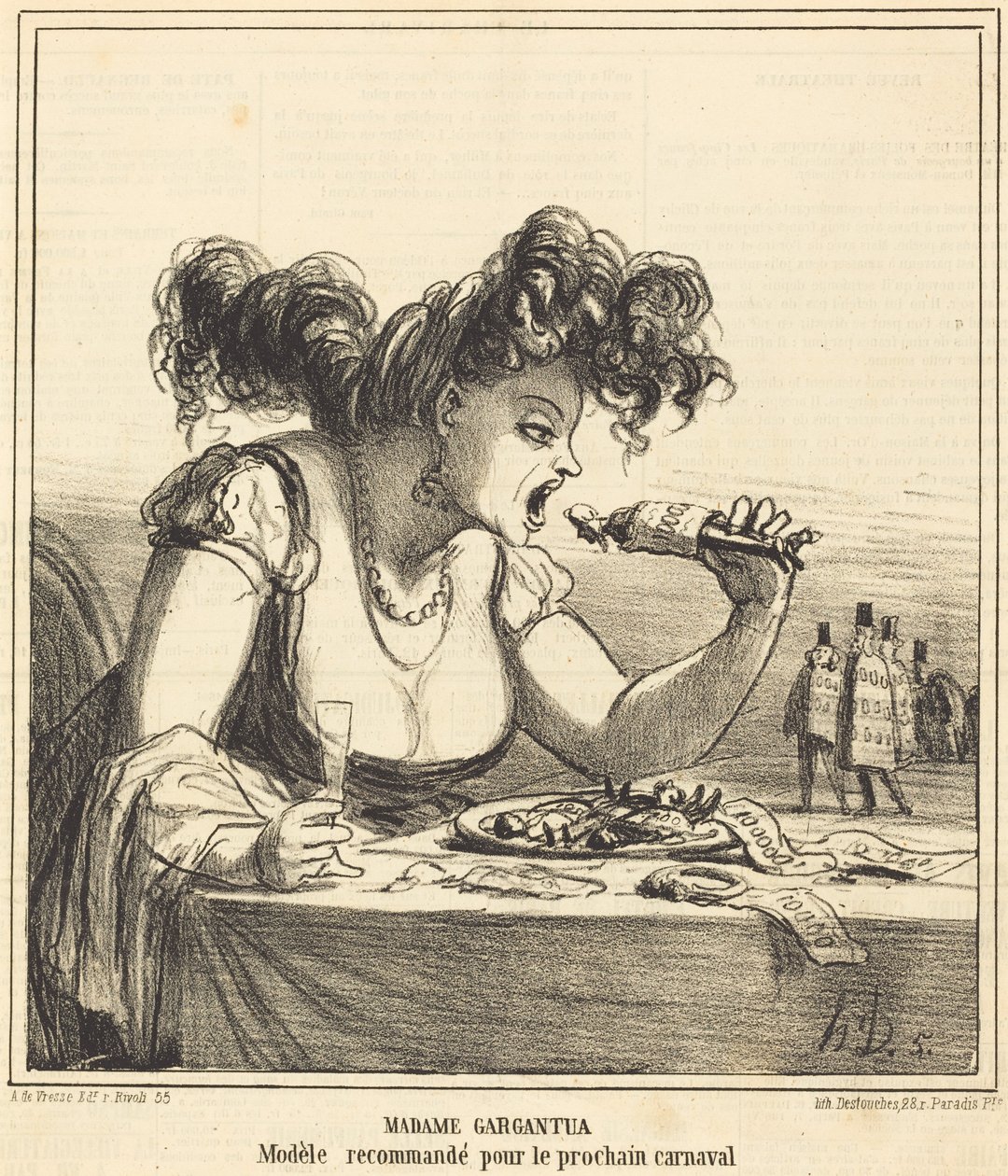 Madame Gargantua door Honoré Daumier