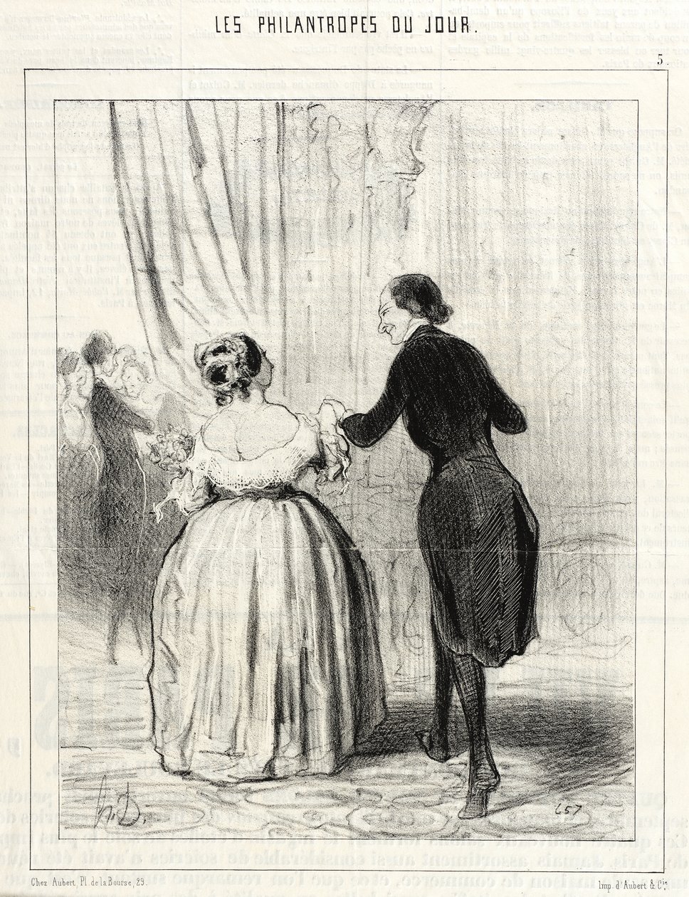 Mevrouw ... het is niet genoeg om ten bate van die arme Polen te hebben gedanst ... door Honoré Daumier