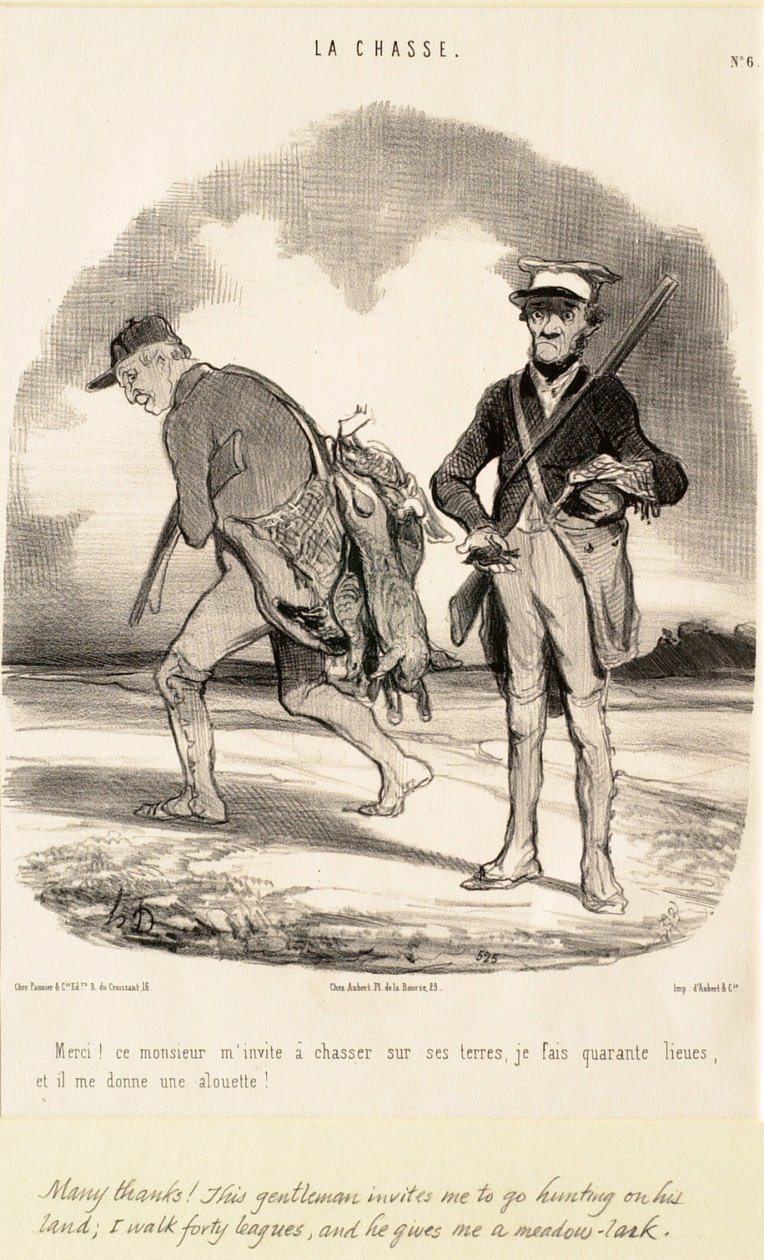 Hartelijk dank! Deze heer nodigt mij uit om te jagen door Honoré Daumier