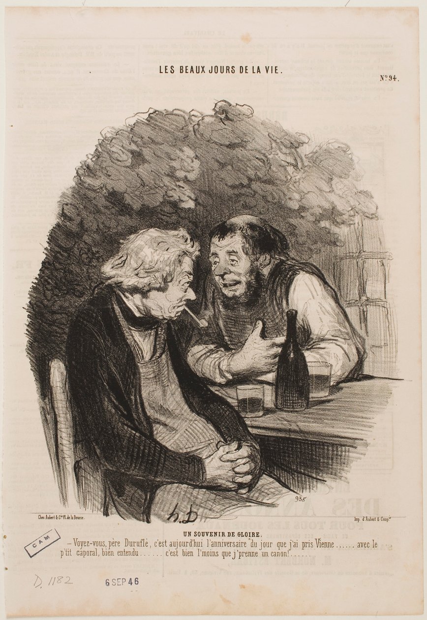 Herinneringen aan glorie door Honoré Daumier