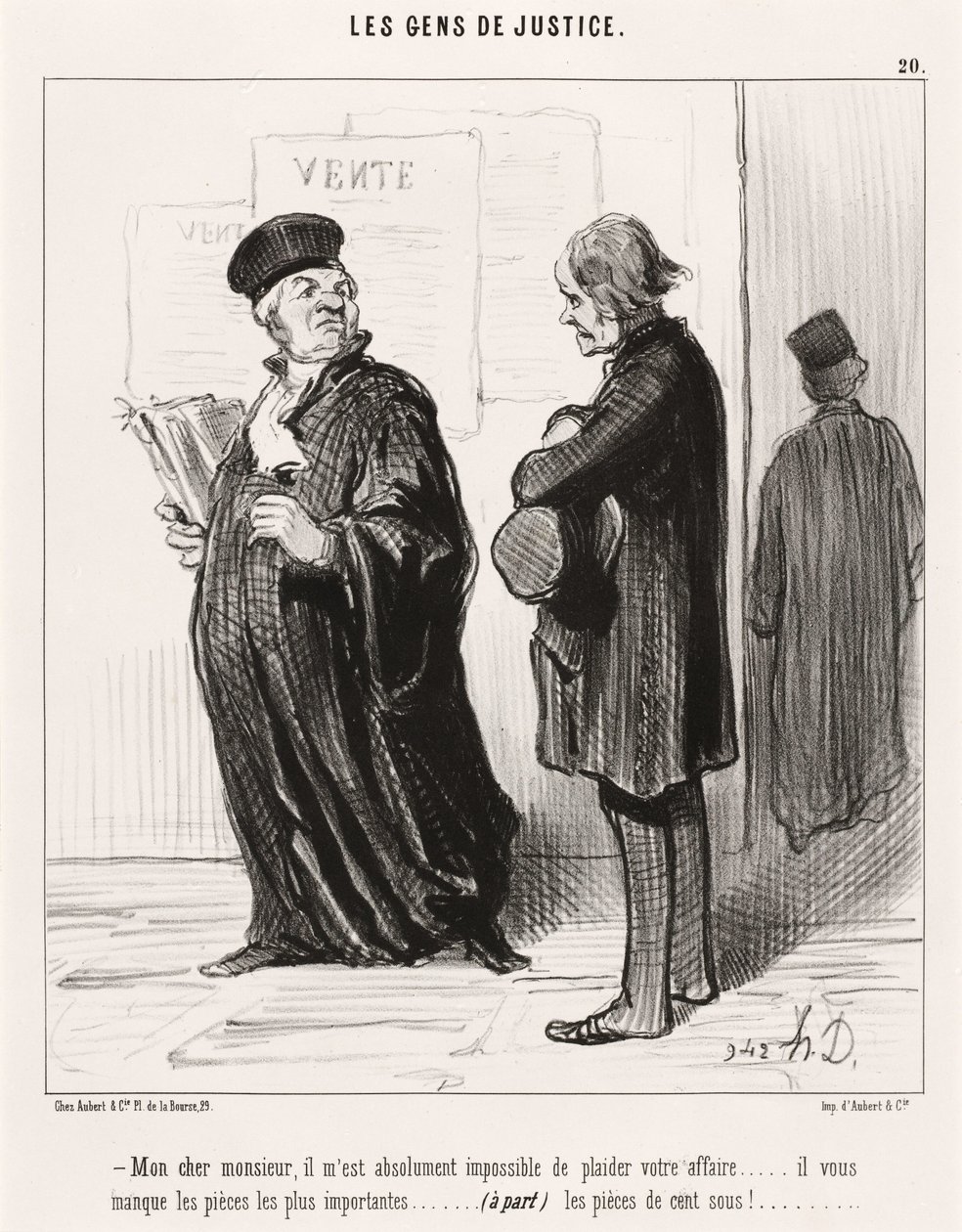 Mijn beste heer... het is onmogelijk uw zaak te bepleiten door Honoré Daumier
