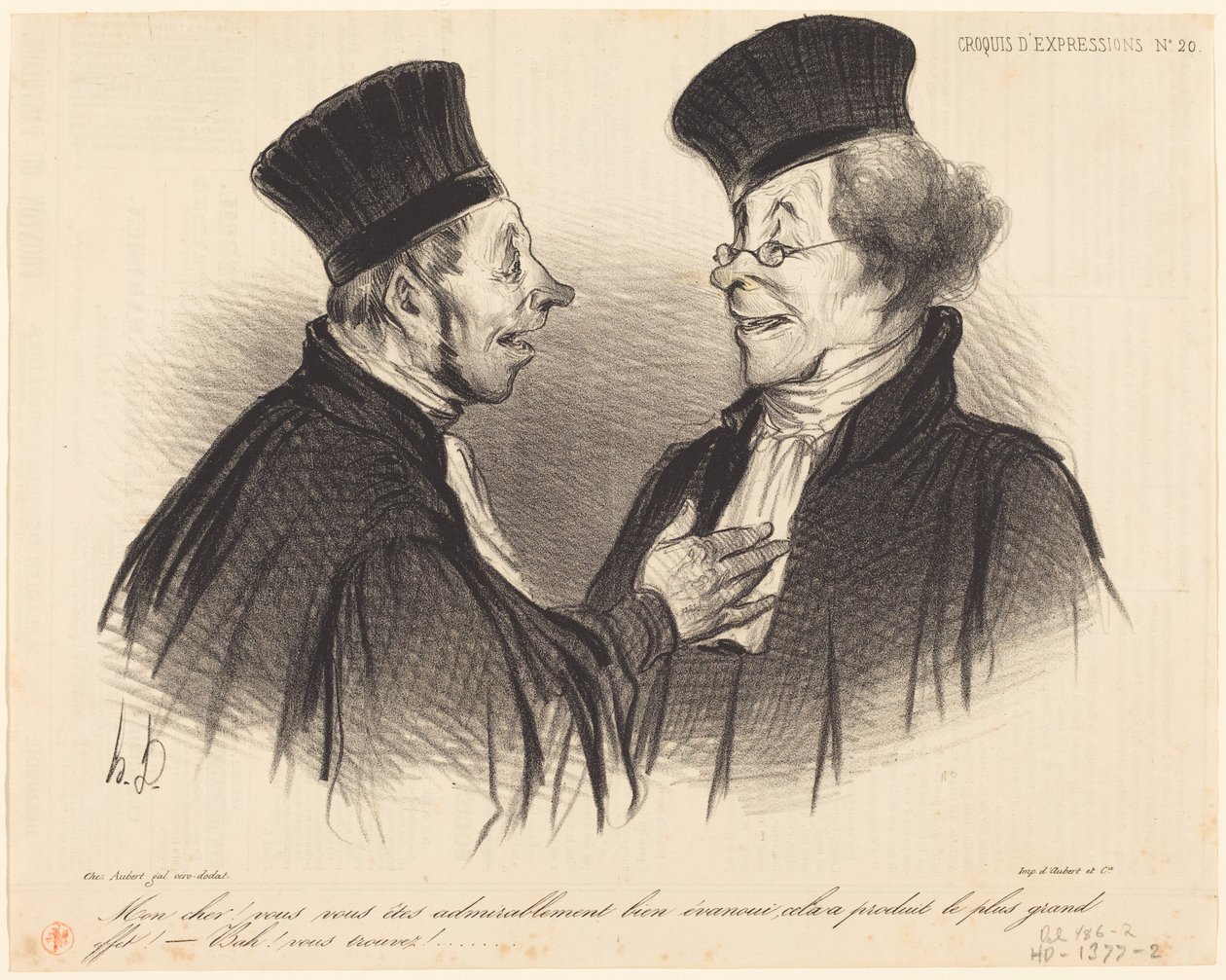 Mijn beste! U bent op bewonderenswaardige wijze... flauwgevallen... door Honoré Daumier