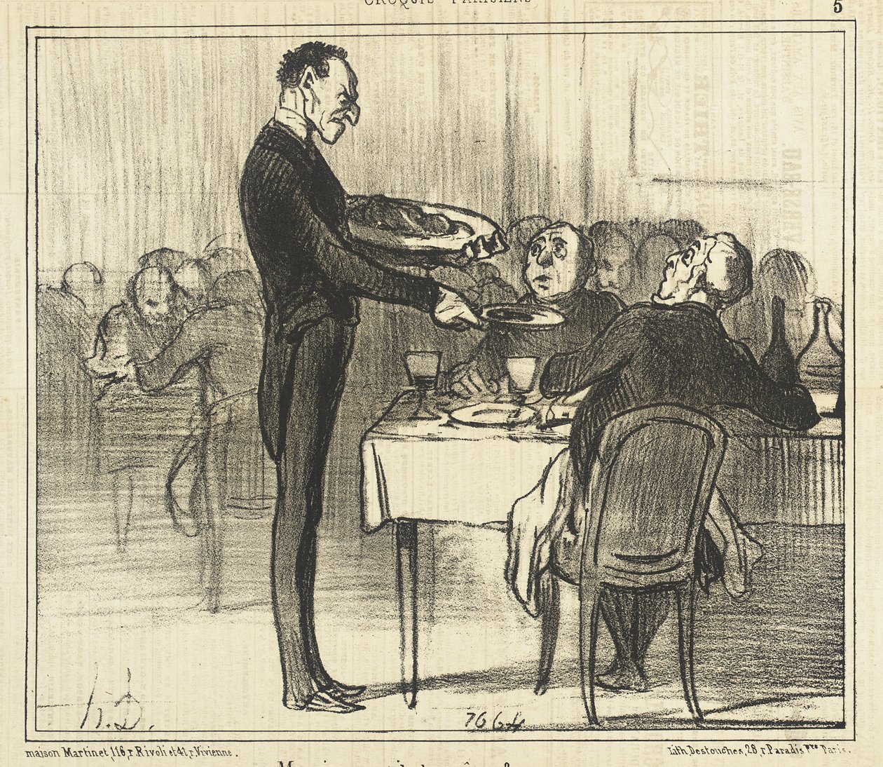 Wil meneer crêpes?... door Honoré Daumier
