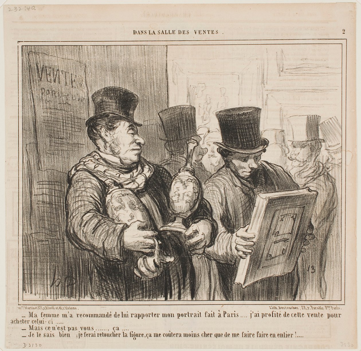 Mijn vrouw heeft me gevraagd om een portret van mezelf te laten maken als ik in Parijs ben door Honoré Daumier