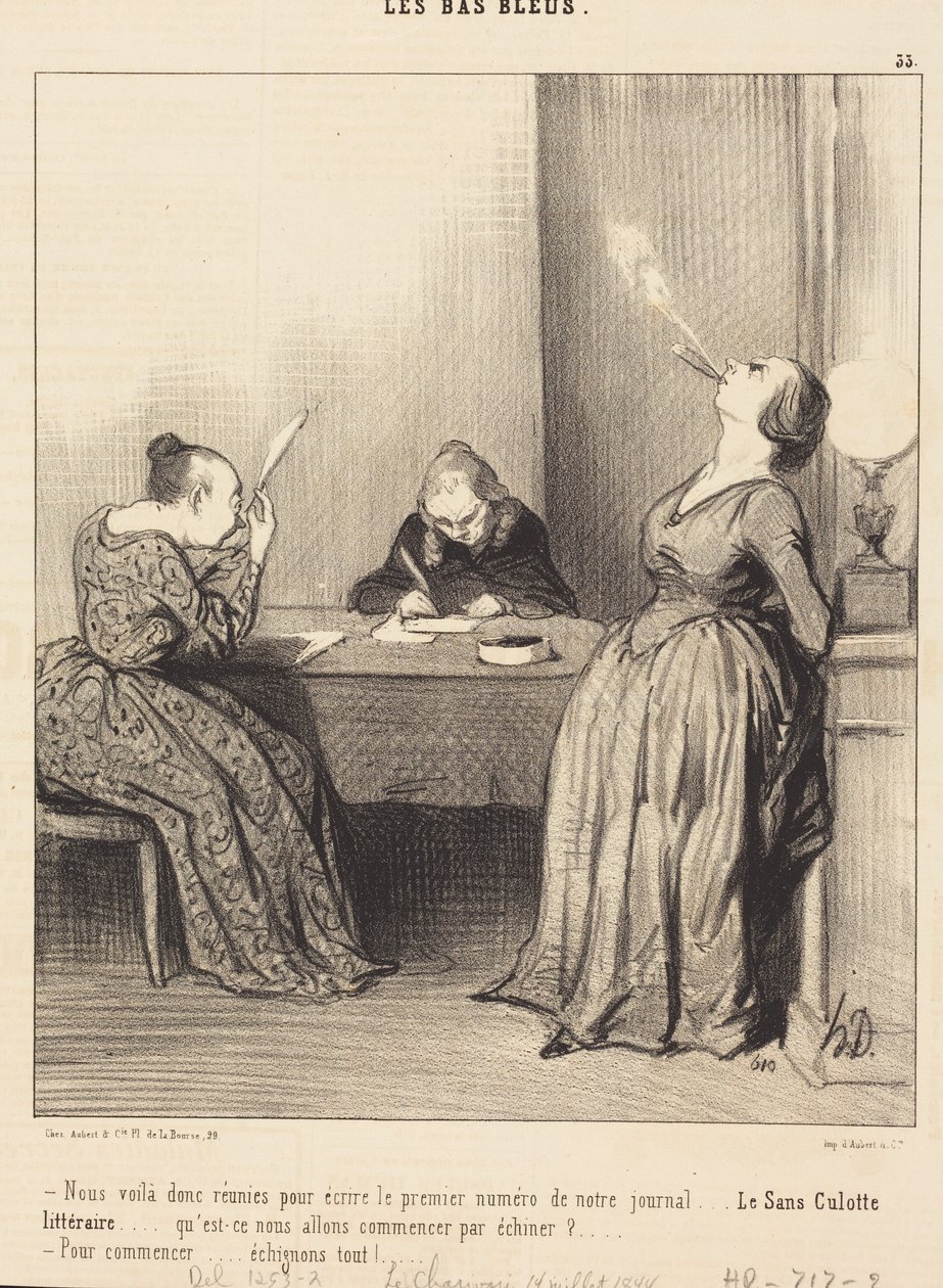 Hier zijn we ... bijeen om het eerste nummer te schrijven ... door Honoré Daumier