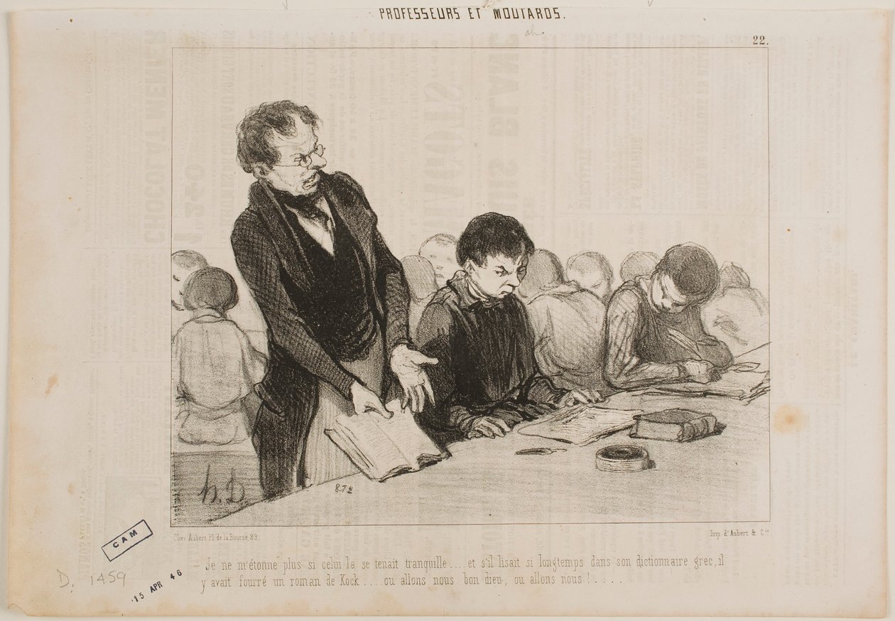 Nu begrijp ik waarom die kerel de hele tijd zo stil was... door Honoré Daumier