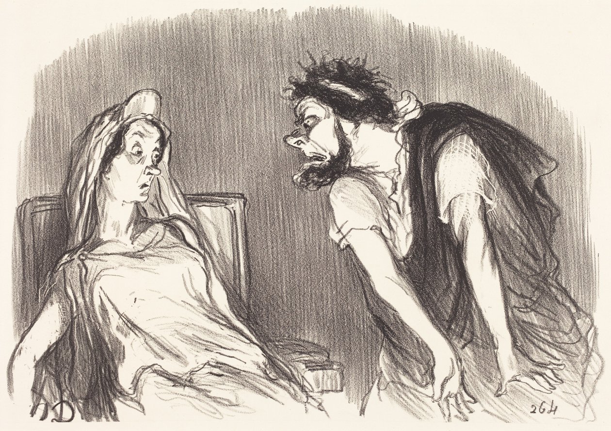 Oedipus door Honoré Daumier