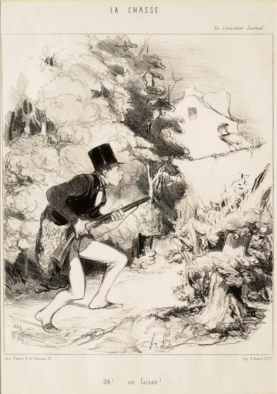O! ... Een fazant! door Honoré Daumier