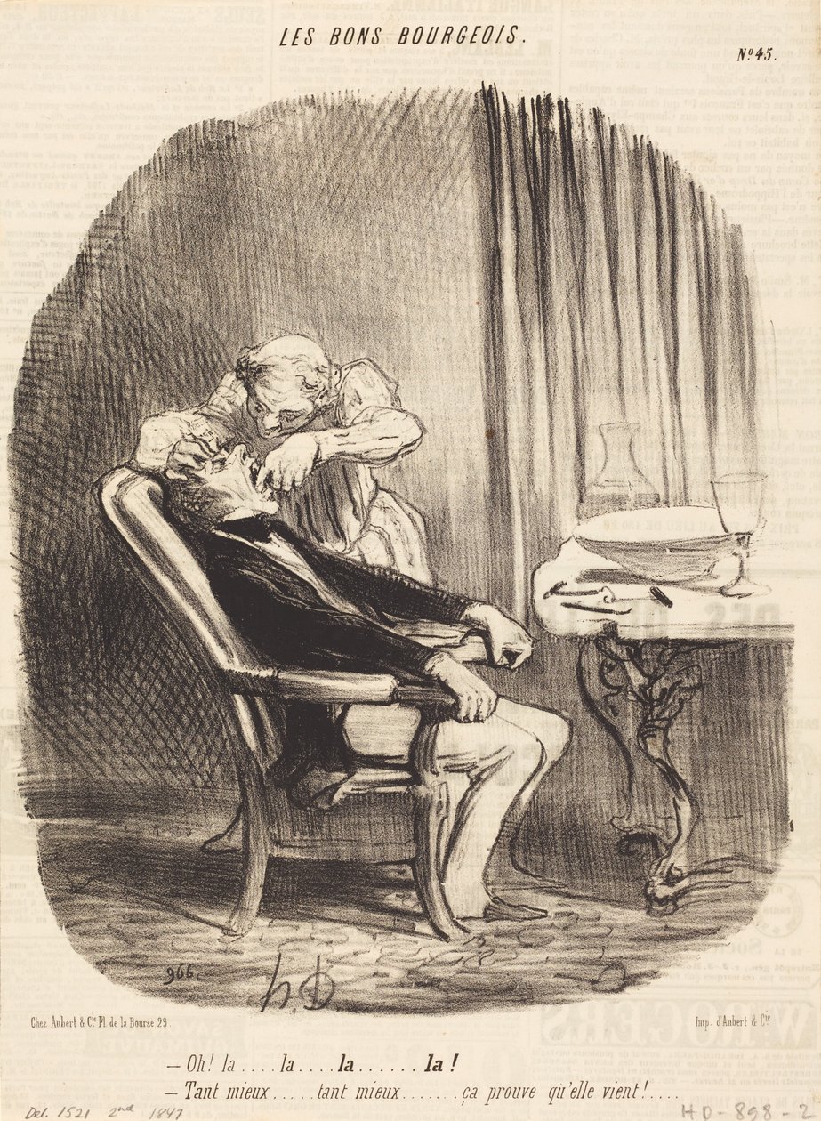 O! Nou... des te beter... dat bewijst dat ze komt! door Honoré Daumier