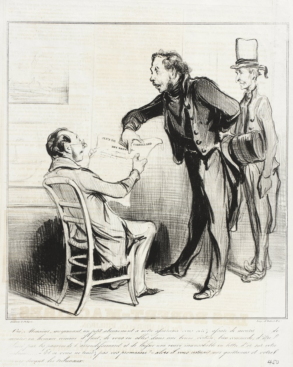 Ja, meneer, tegen een klein abonnement door Honoré Daumier