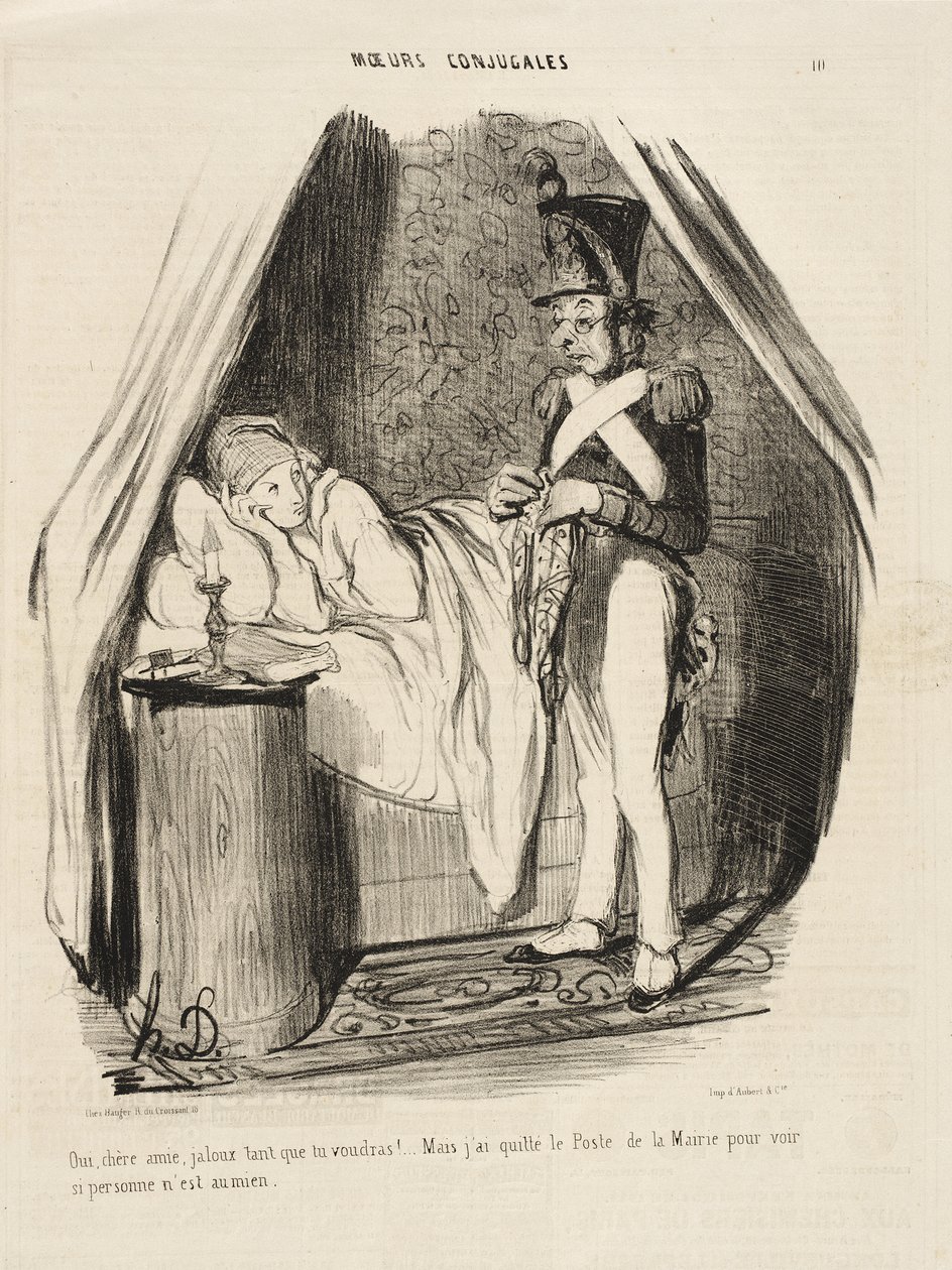 Ja, lieve vriendin, zo jaloers als je maar wilt!... door Honoré Daumier