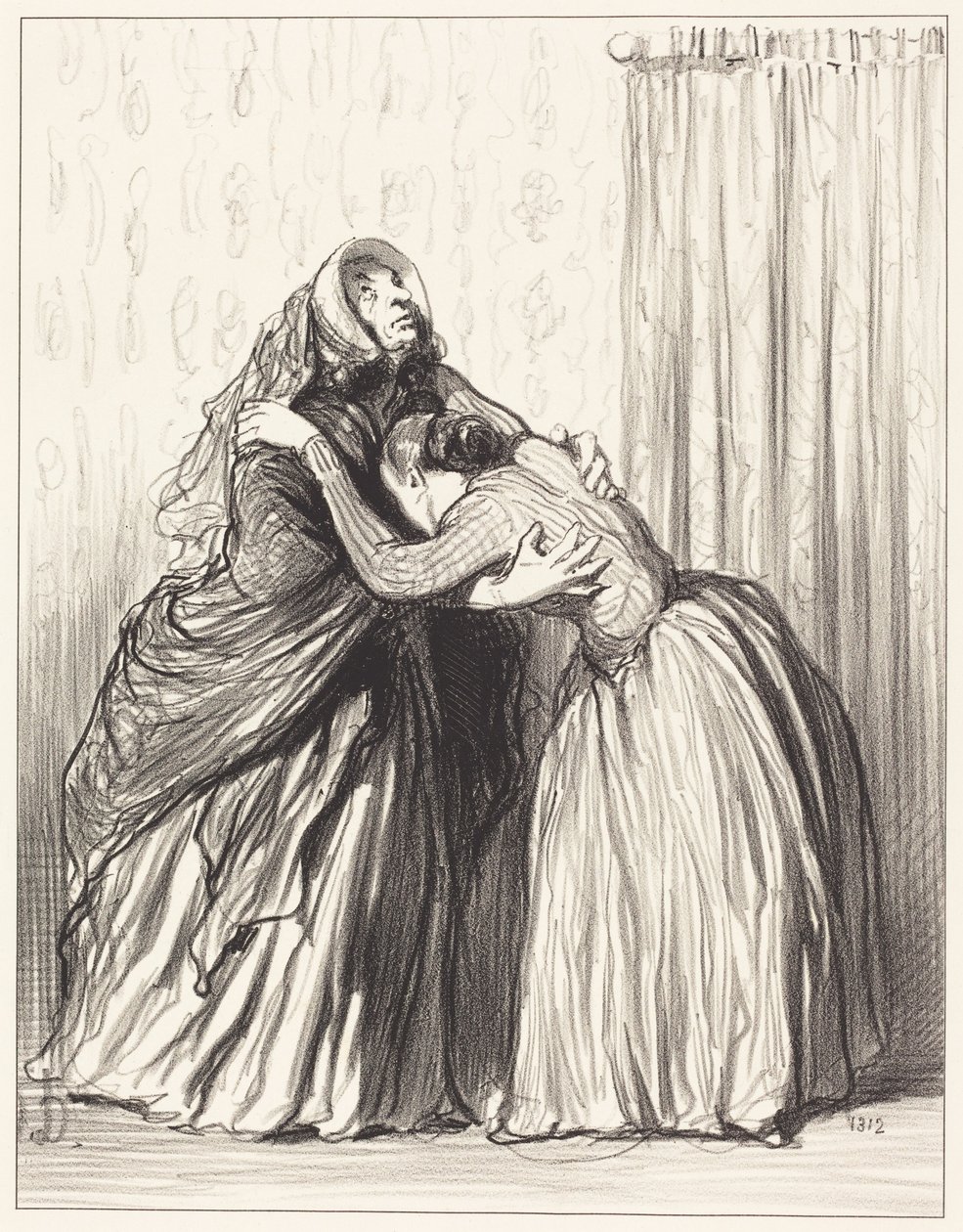 Ja, mijn lieve, mijn man heeft mijn waardigheid verlaagd... door Honoré Daumier
