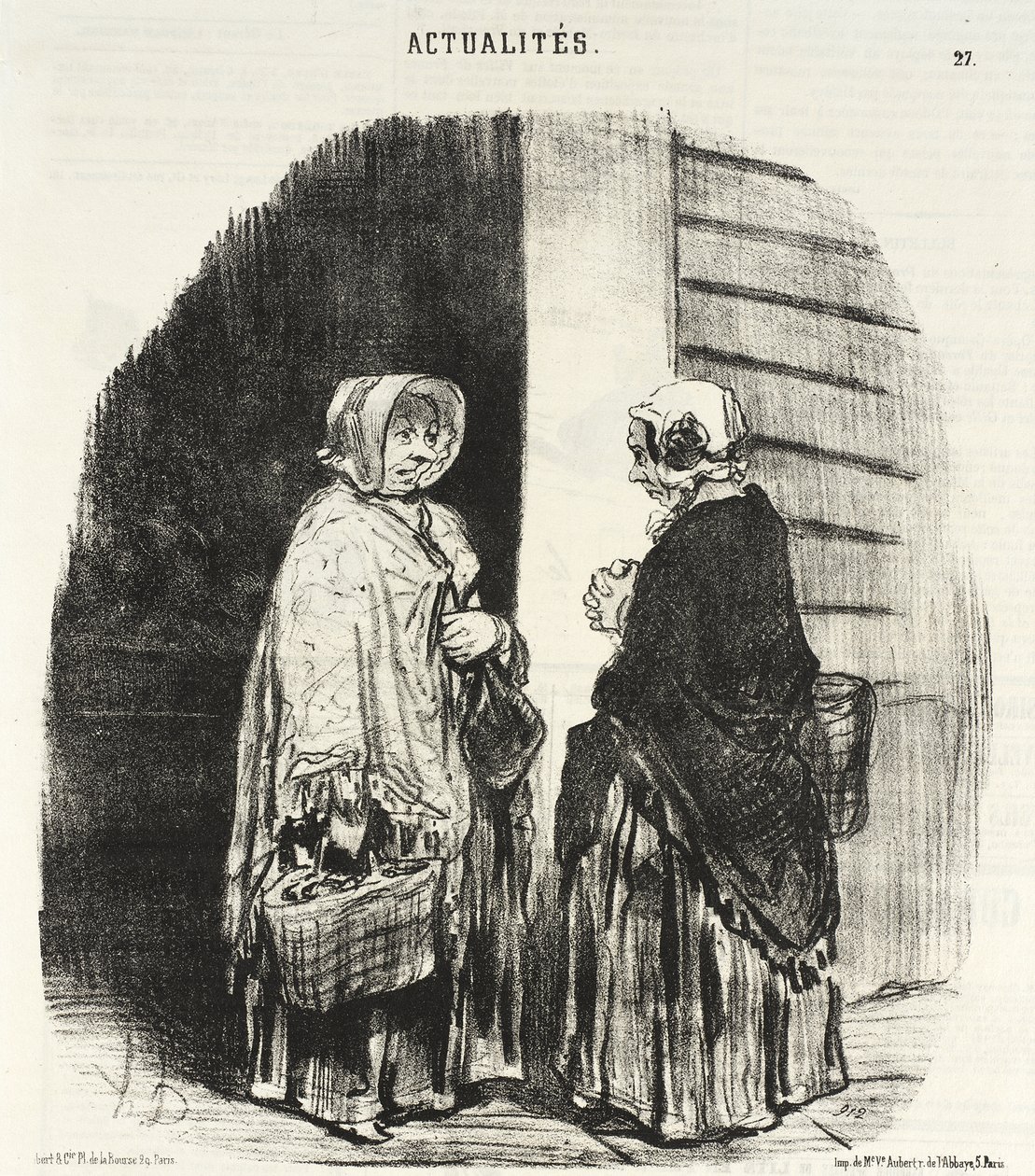 Ja, mevrouw Chaboulard... vierentwintig kruideniers... door Honoré Daumier