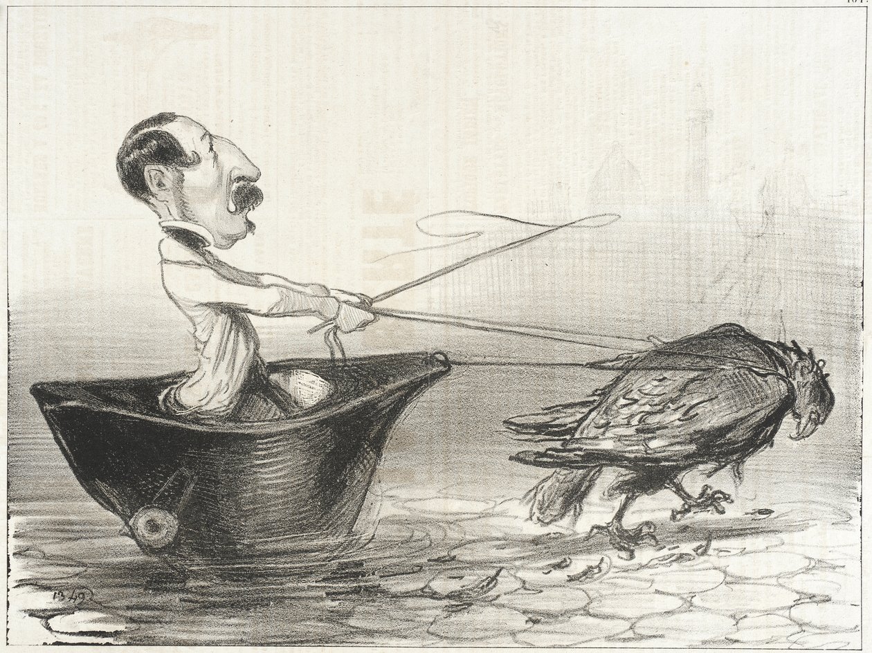 Napoleontisch stoomschip door Honoré Daumier