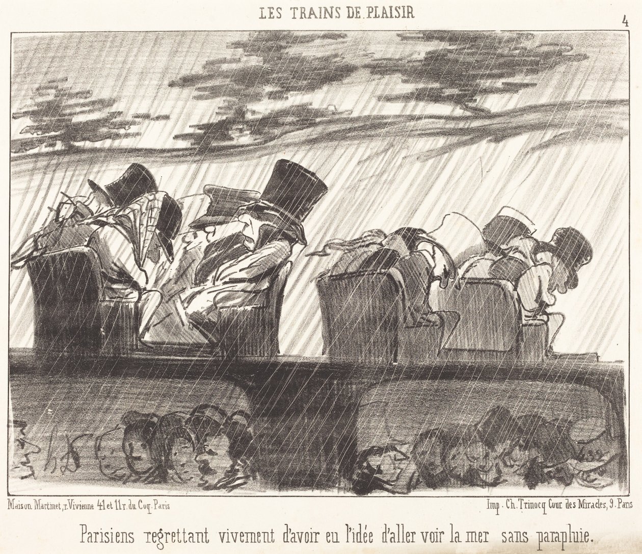 Parijzenaars die het ten zeerste betreuren... door Honoré Daumier