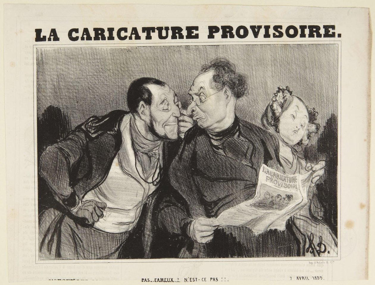 ...Niet bijzonder? Is het niet?, uit de serie Types Parisiens van La Caricature Provisoire door Honoré Daumier