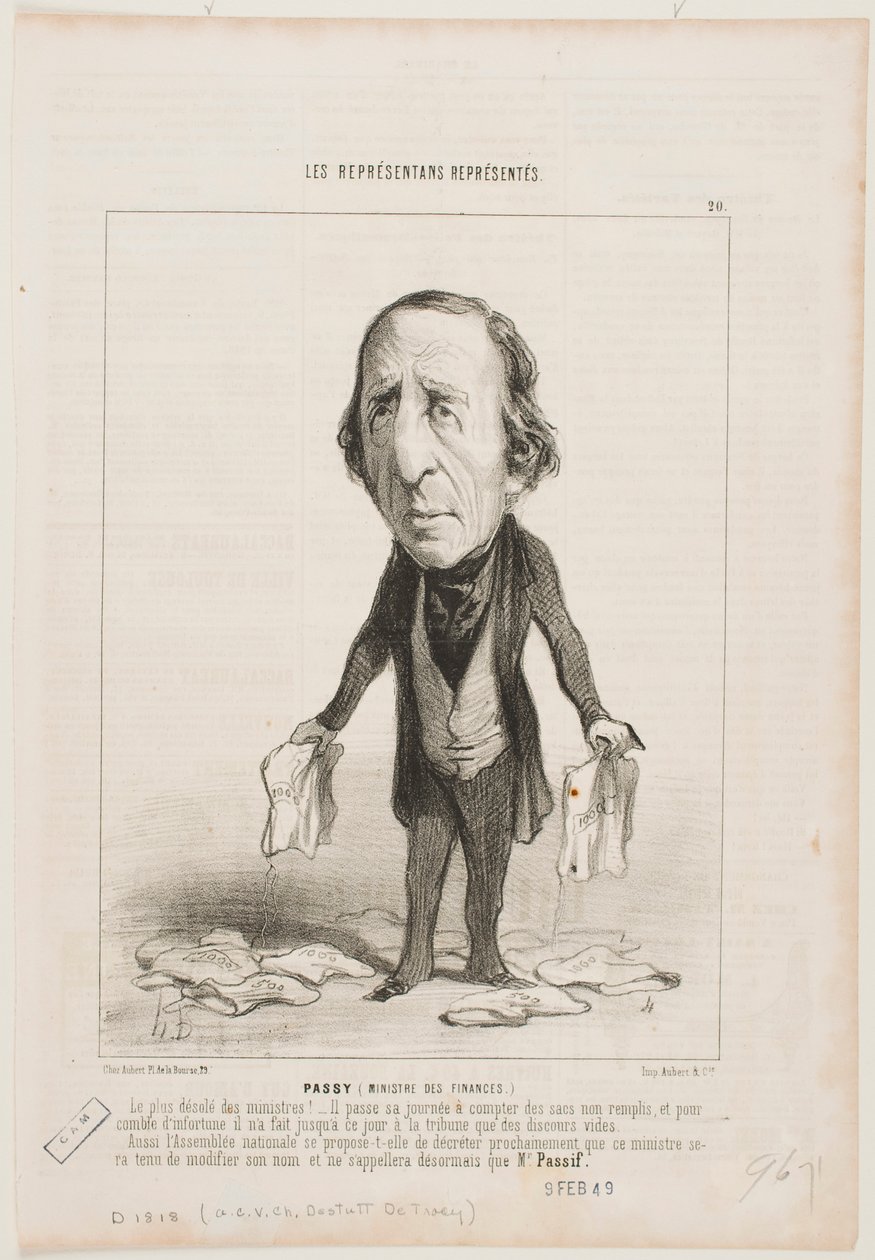 Passy (minister van Financiën) door Honoré Daumier