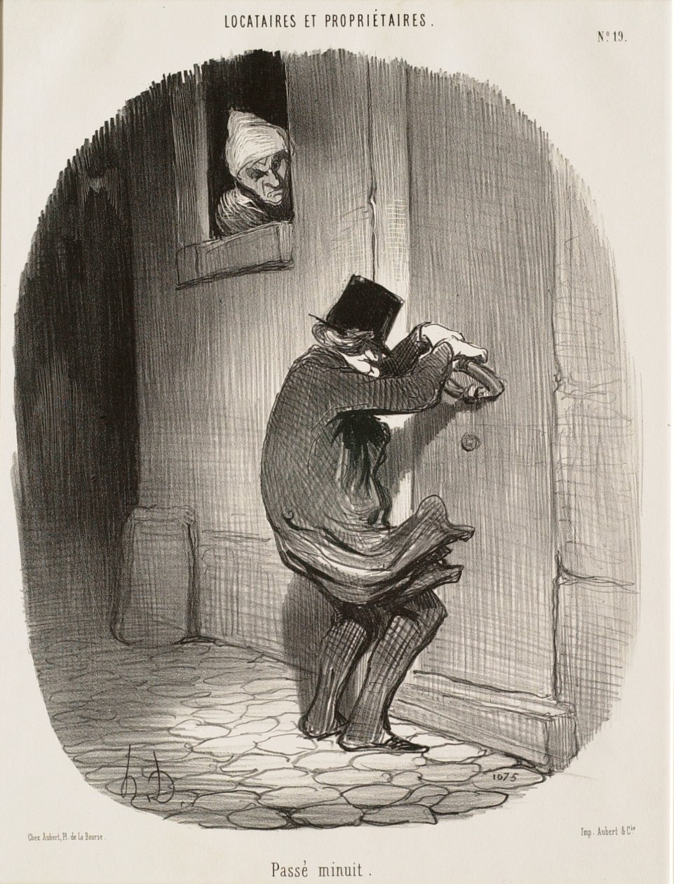 Na middernacht door Honoré Daumier