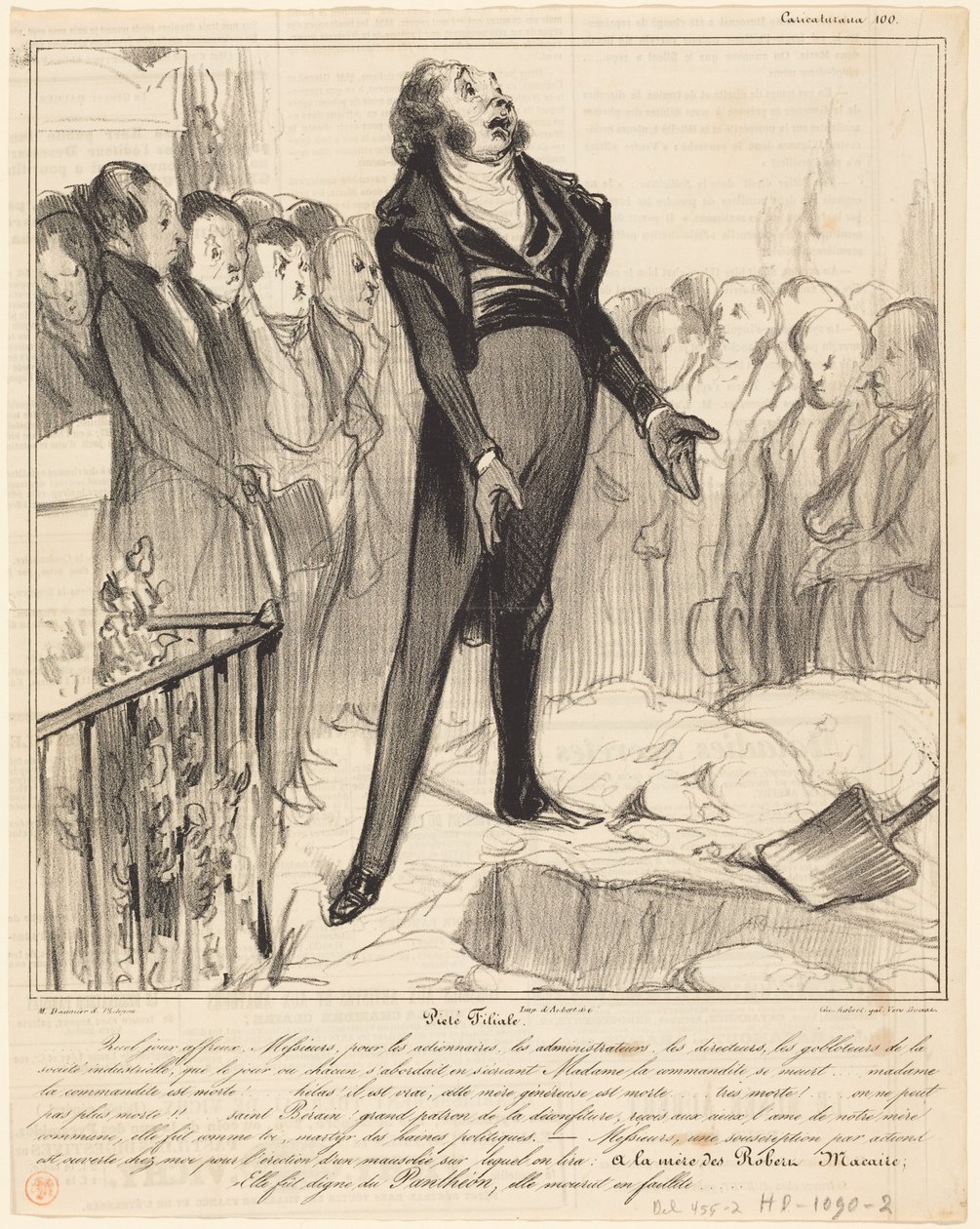 Kinderlijke piëteit door Honoré Daumier