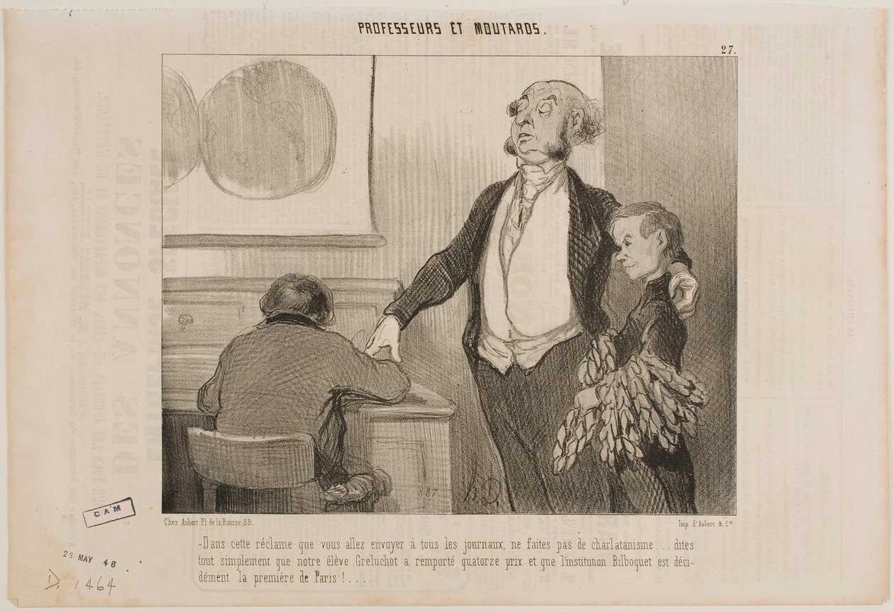 Gelieve niet te overdrijven in dit artikel, dat naar alle kranten zal worden gestuurd… door Honoré Daumier