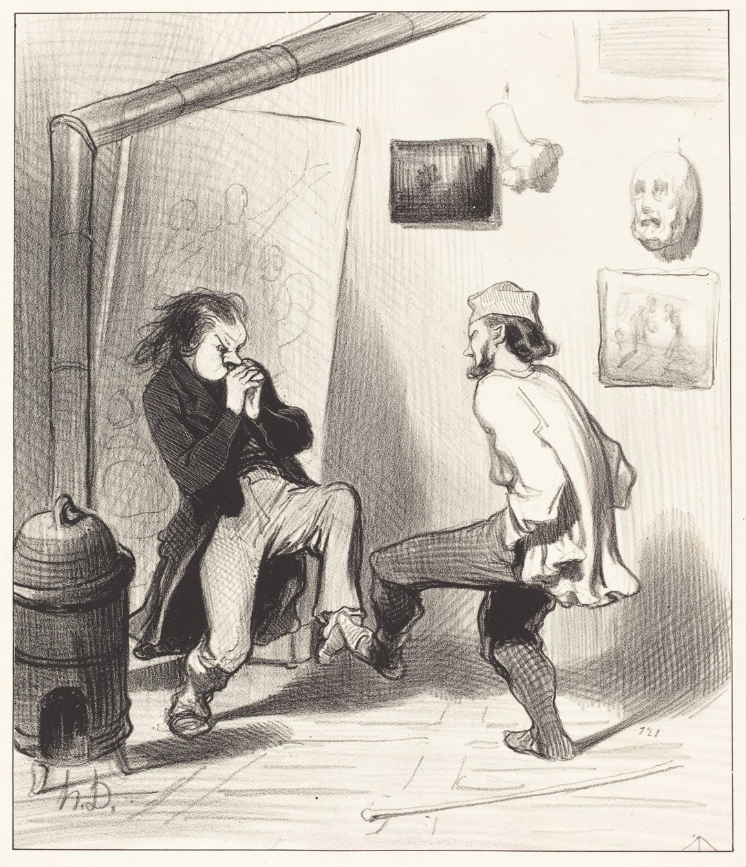 Wanneer men zijn laatste ezel heeft verbrand! door Honoré Daumier