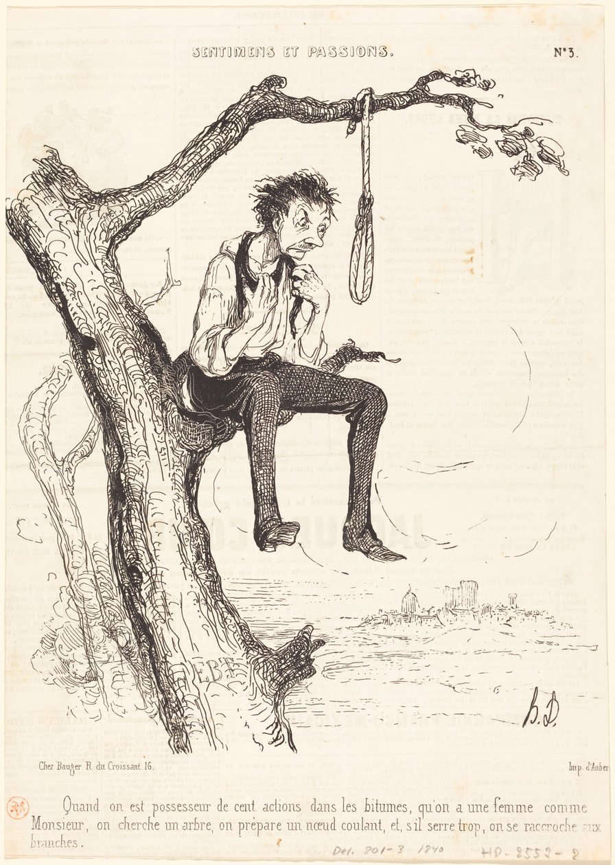 Wanneer men honderd aandelen bezit... door Honoré Daumier