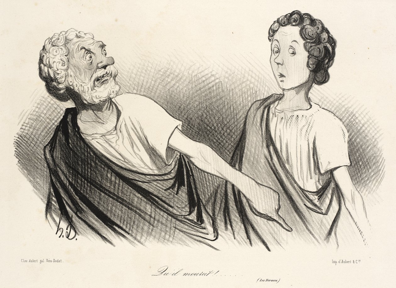 ...Dat hij stierf!... (De Horaciërs) door Honoré Daumier