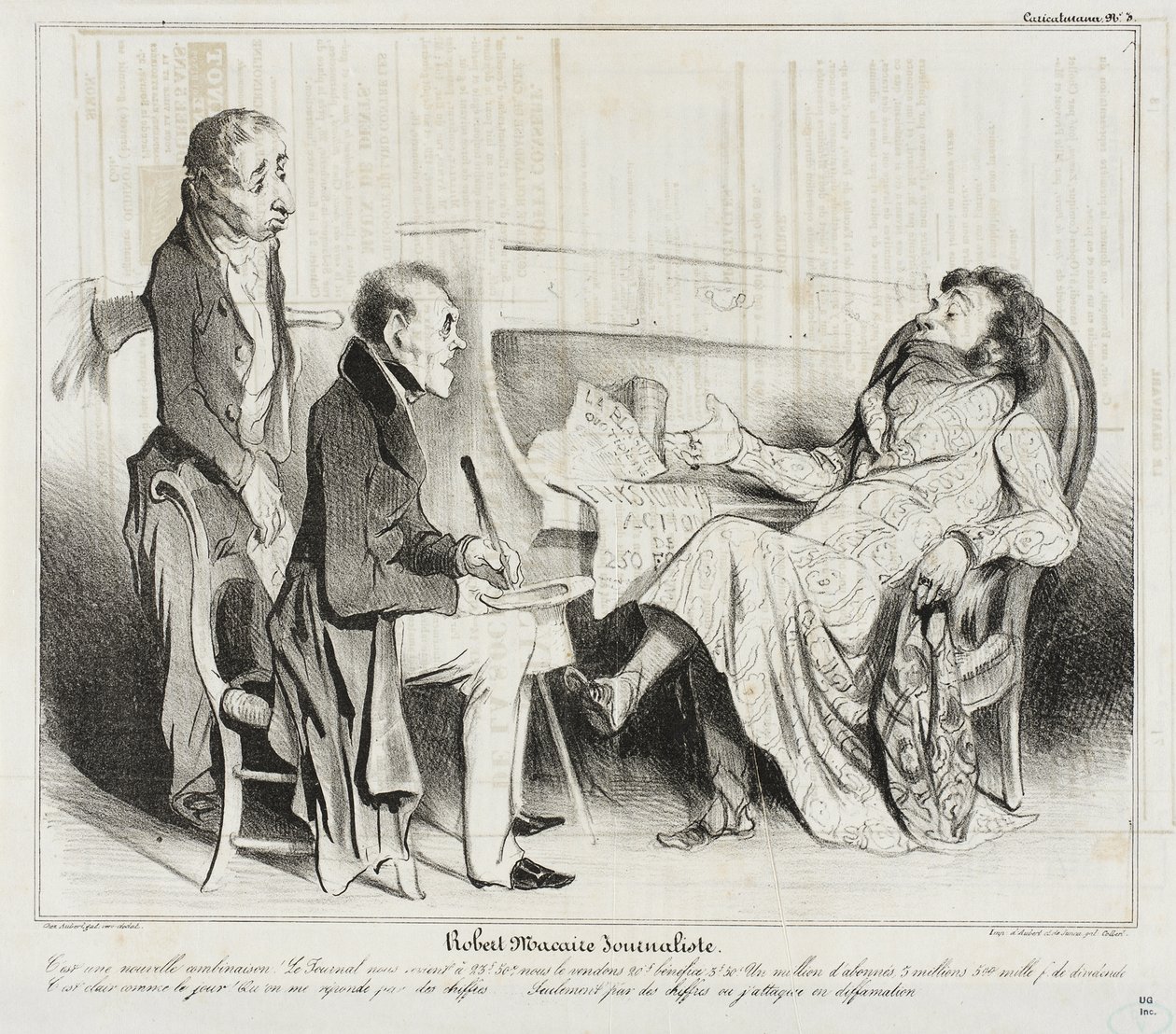 Robert Macaire, journalist door Honoré Daumier
