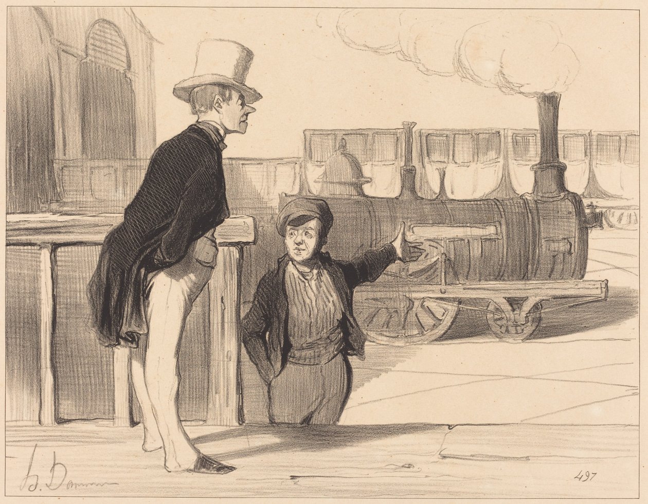 Is mijn machine in orde Ik denk het wel... door Honoré Daumier