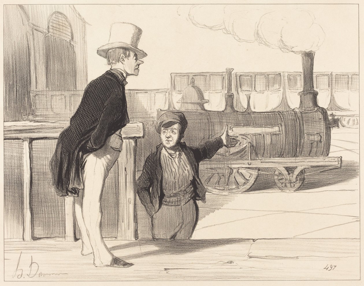 Is mijn machine in orde Ik denk het wel... door Honoré Daumier