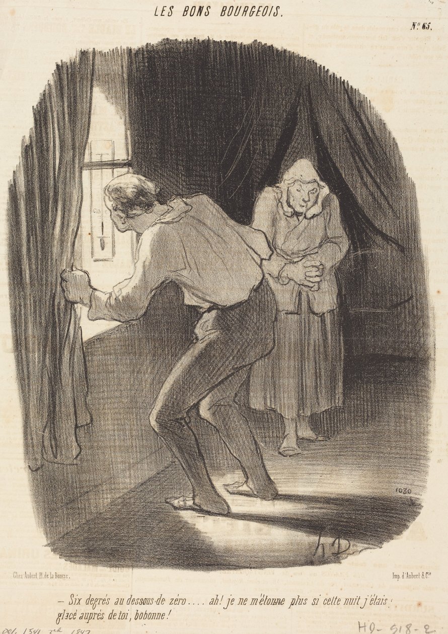 Zes graden onder nul... door Honoré Daumier