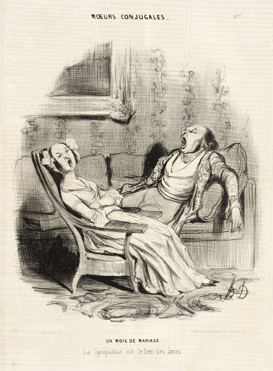 Zes maanden getrouwd door Honoré Daumier