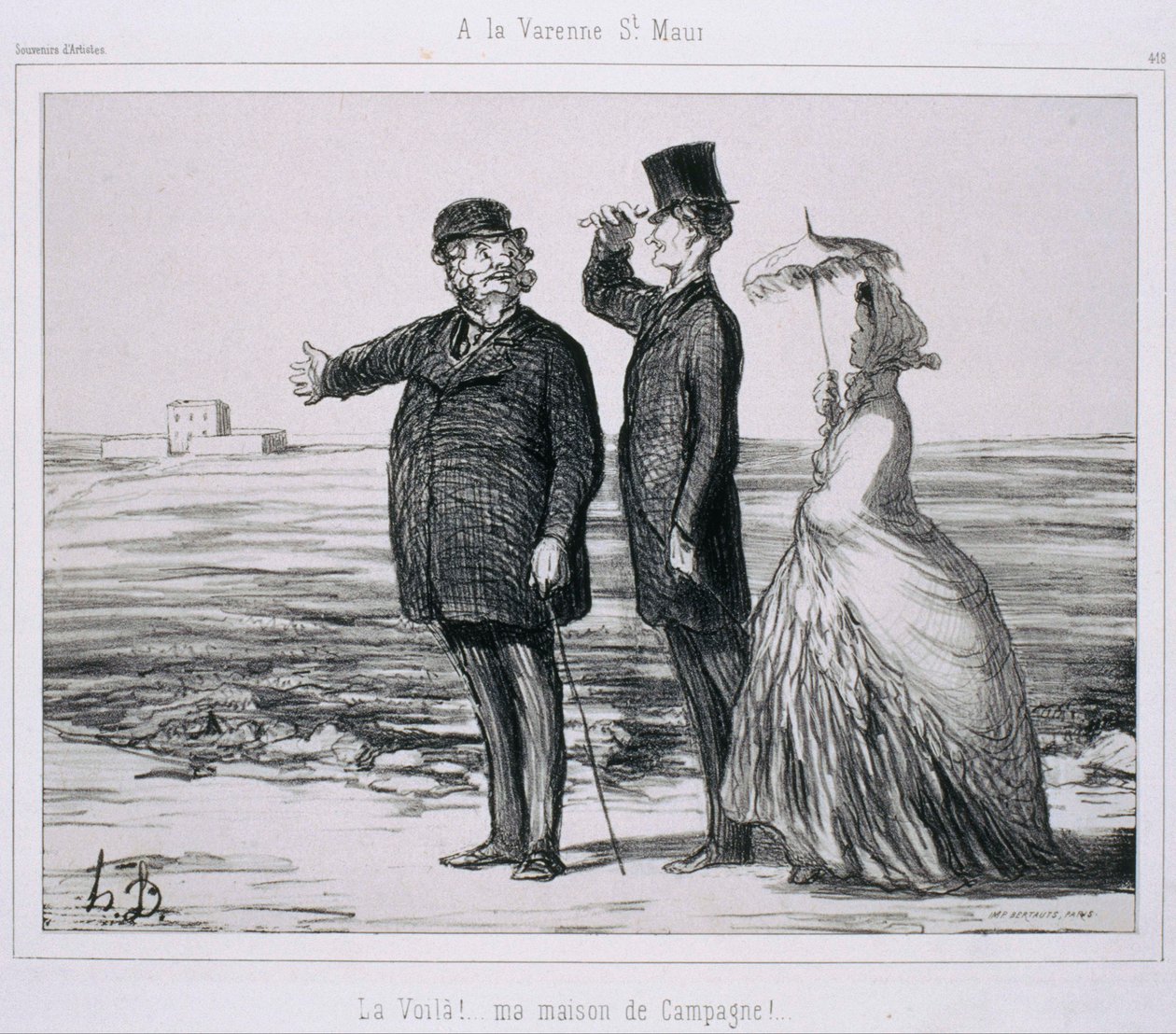 Herinneringen aan kunstenaars: In La Varenne-Saint-Maur door Honoré Daumier