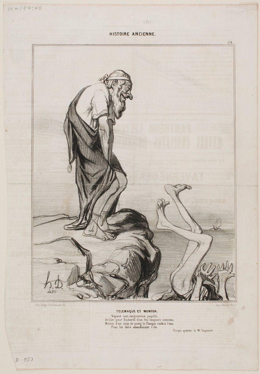 TELEMACHUS EN MENTOR door Honoré Daumier