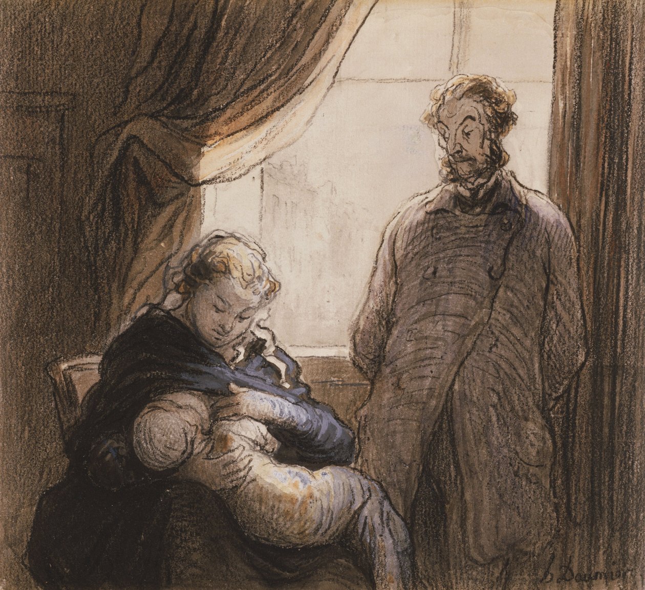De familie door Honoré Daumier