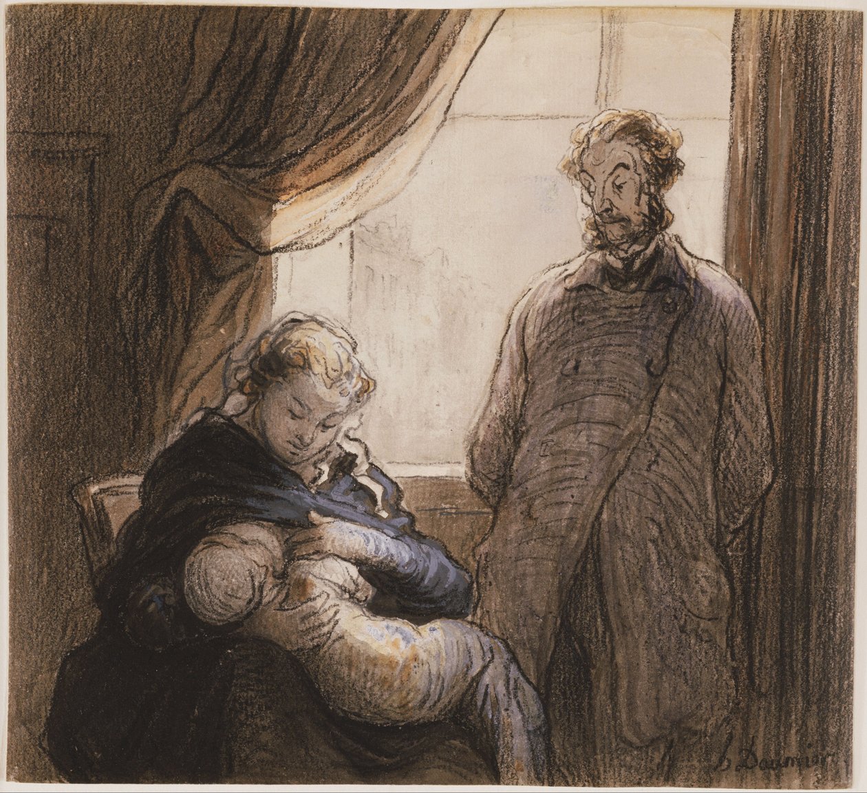 De familie door Honoré Daumier