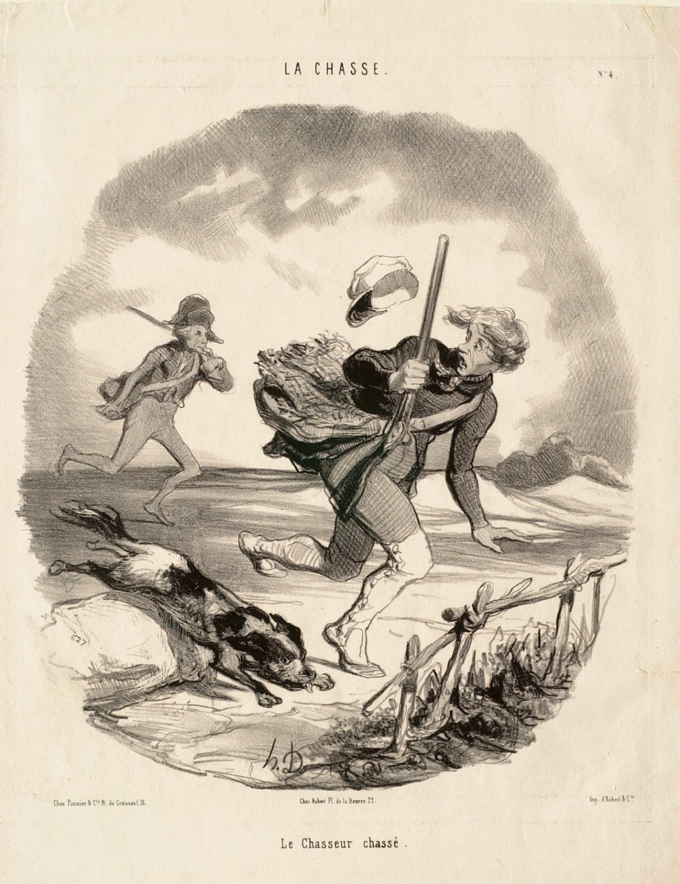 De gejaagde jager door Honoré Daumier