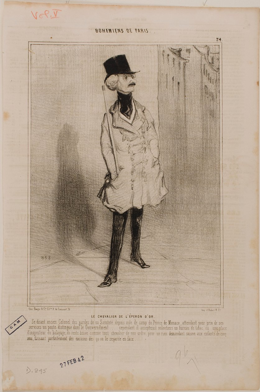 De Ridder met de Gouden Spoor door Honoré Daumier