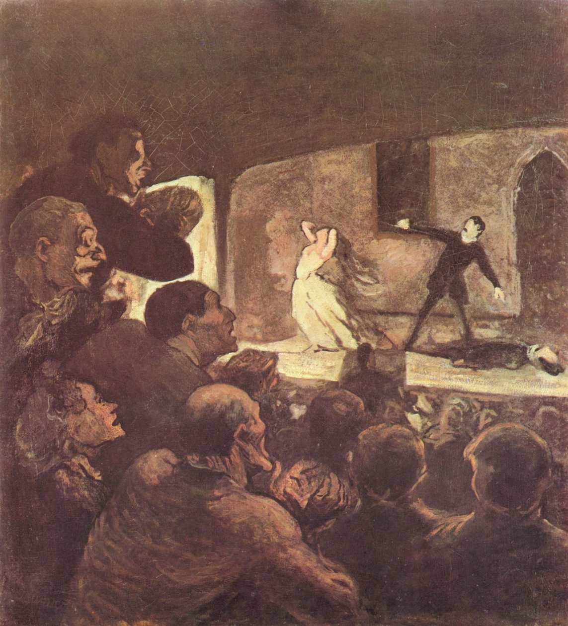 Het melodrama door Honoré Daumier