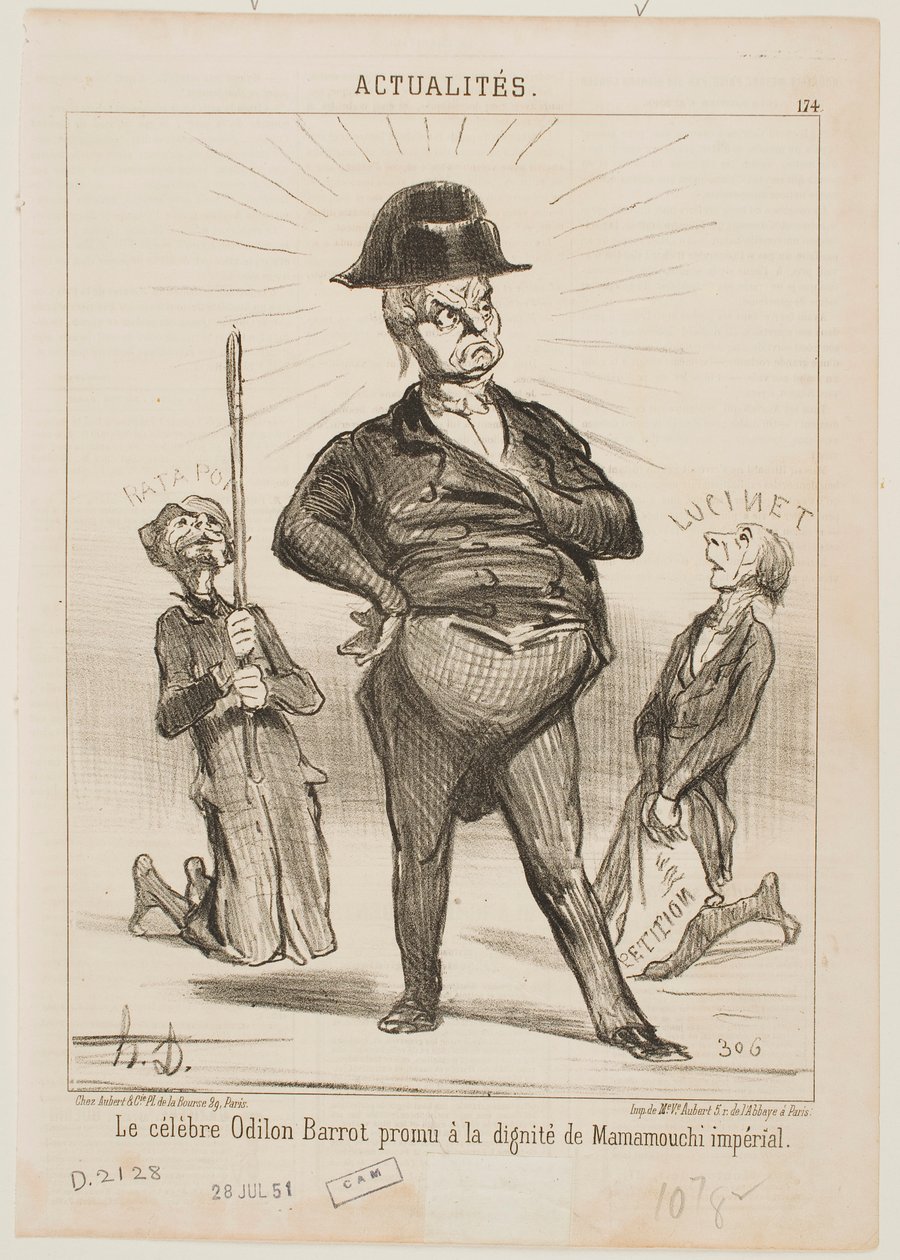De beroemde Odilon Barrot door Honoré Daumier